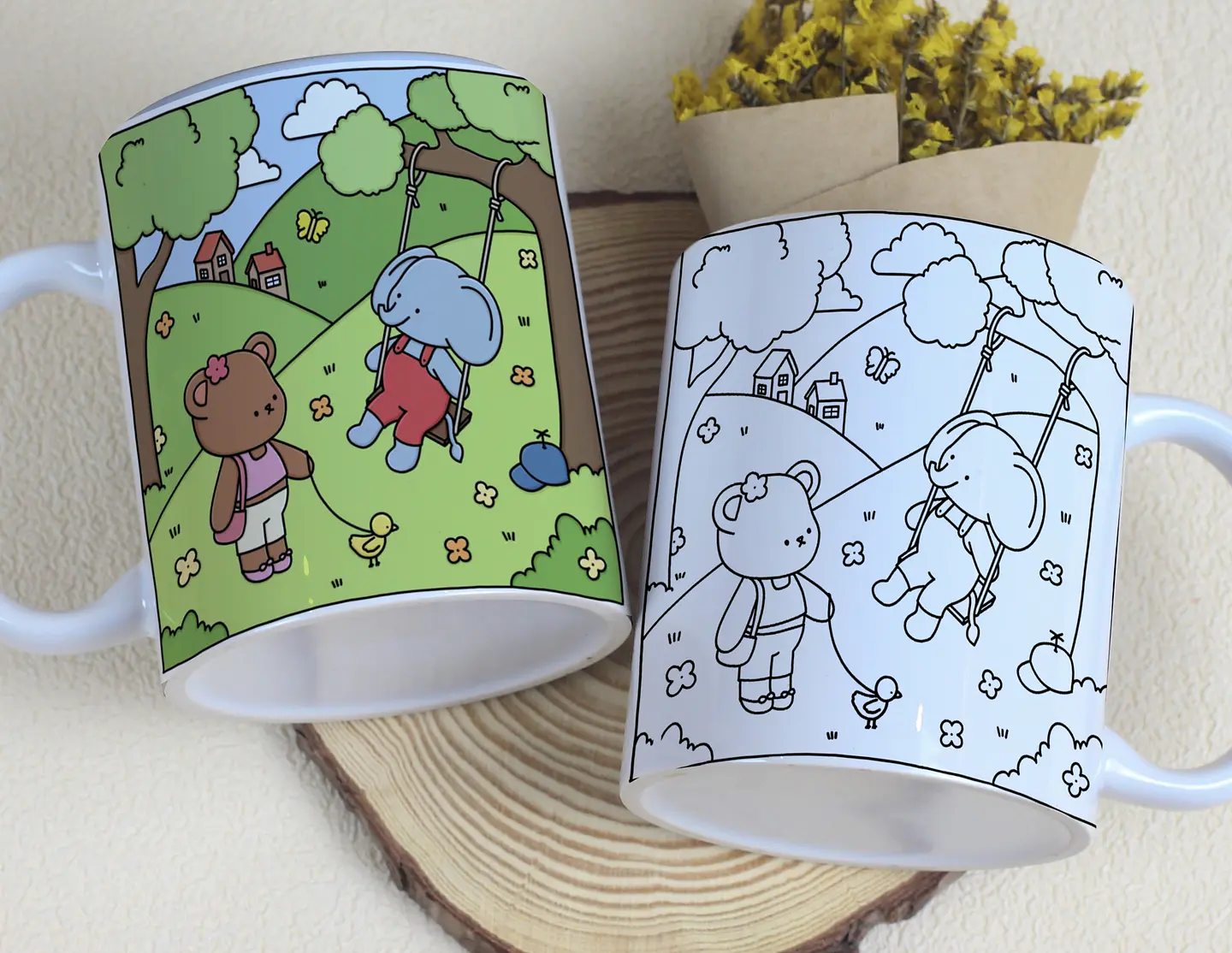 7 Artes para Caneca Bobie  Goods para Pintar Arquivo Editável 4