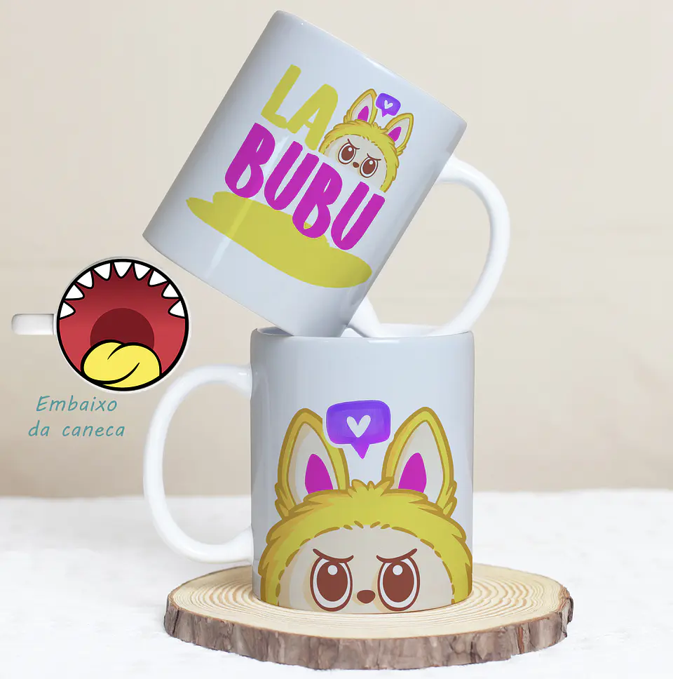7 Artes para Caneca Labubu bocão Arquivo Editável 2