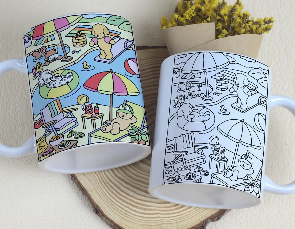 7 Artes para Caneca Bobie  Goods para Pintar Arquivo Editável 6