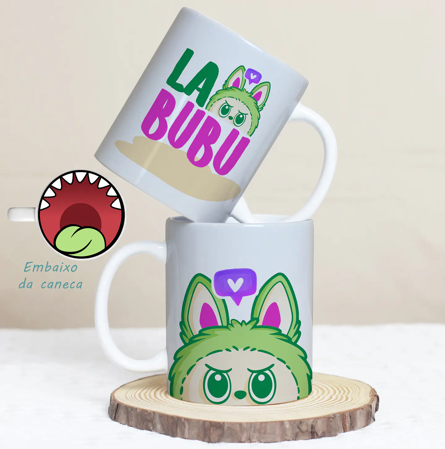 7 Artes para Caneca Labubu bocão Arquivo Editável 3