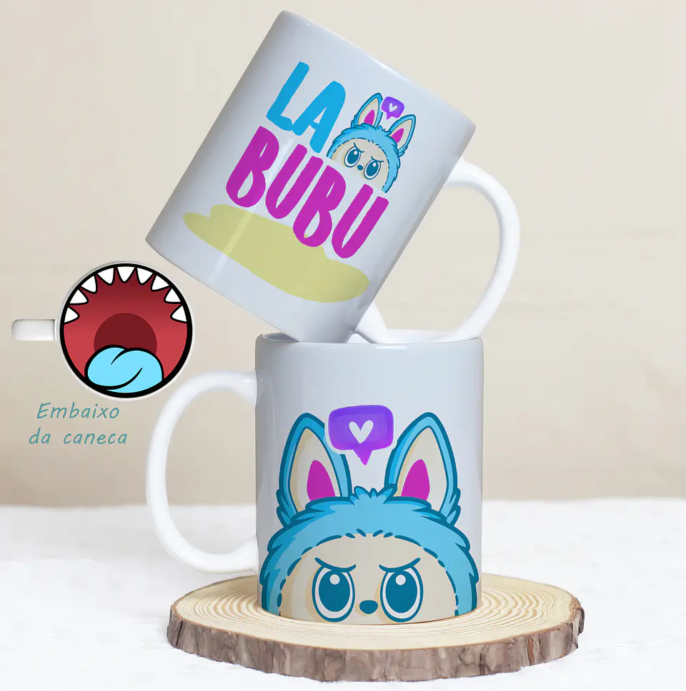 7 Artes para Caneca Labubu bocão Arquivo Editável 4