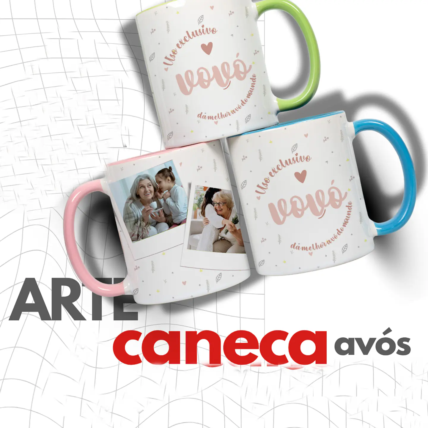 11 Artes para Caneca e Azulejo Dia dos Avós Arquivo Editável  2