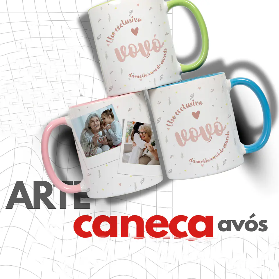 11 Artes para Caneca e Azulejo Dia dos Avós Arquivo Editável  2