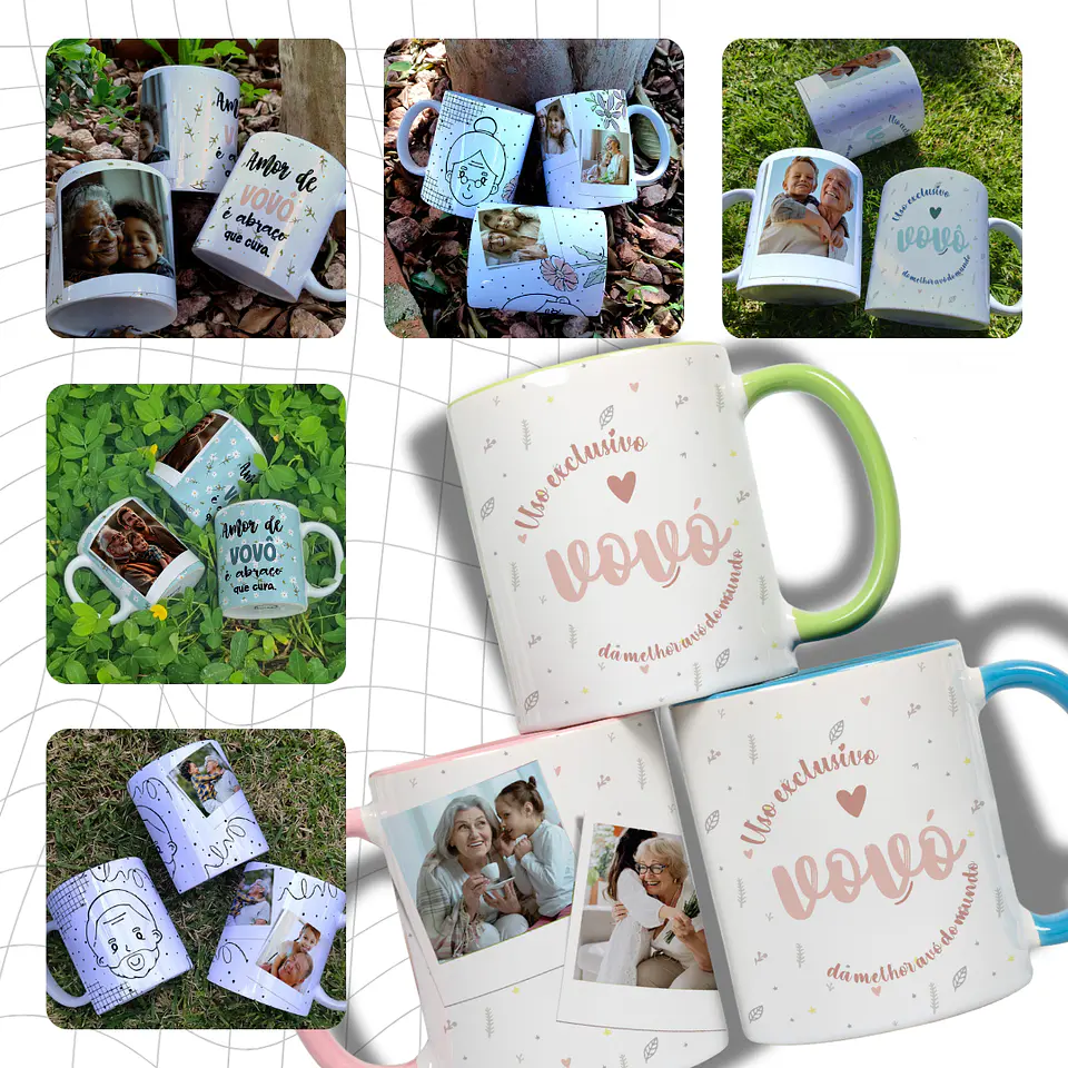 11 Artes para Caneca e Azulejo Dia dos Avós Arquivo Editável  4