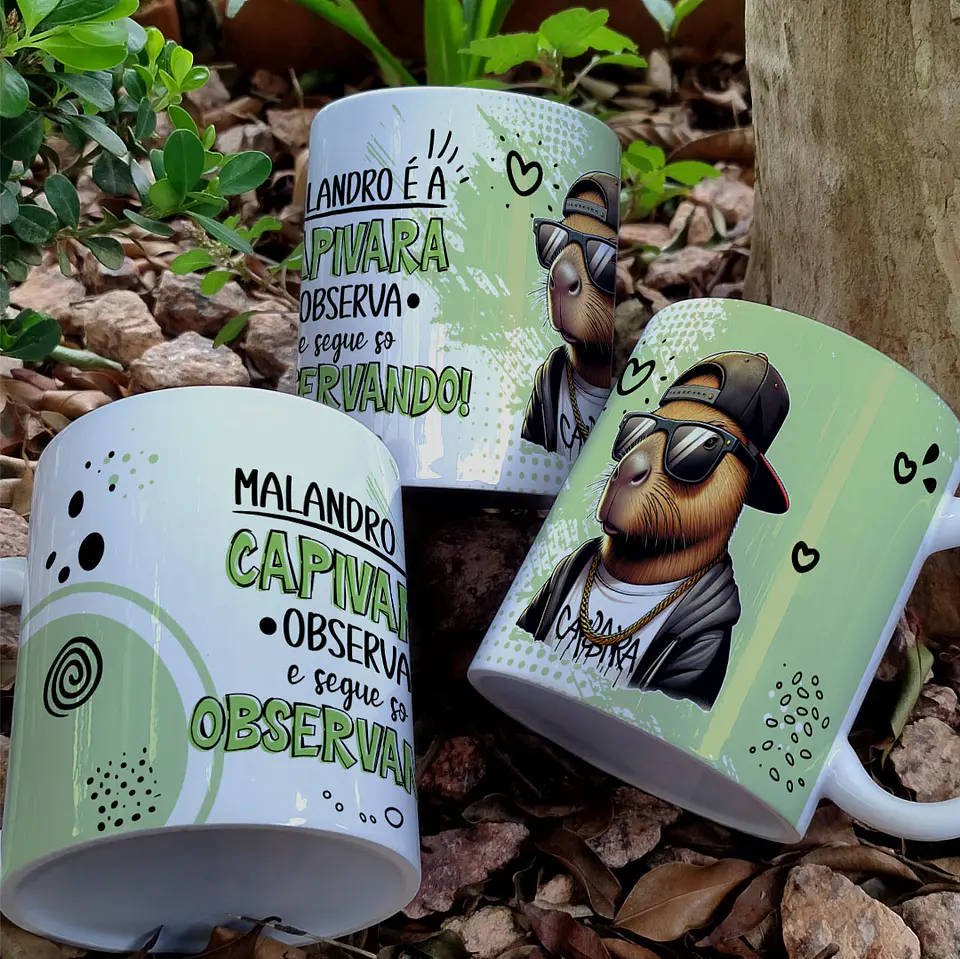 9 Artes para Caneca Frases Capivara Arquivo Editável 1