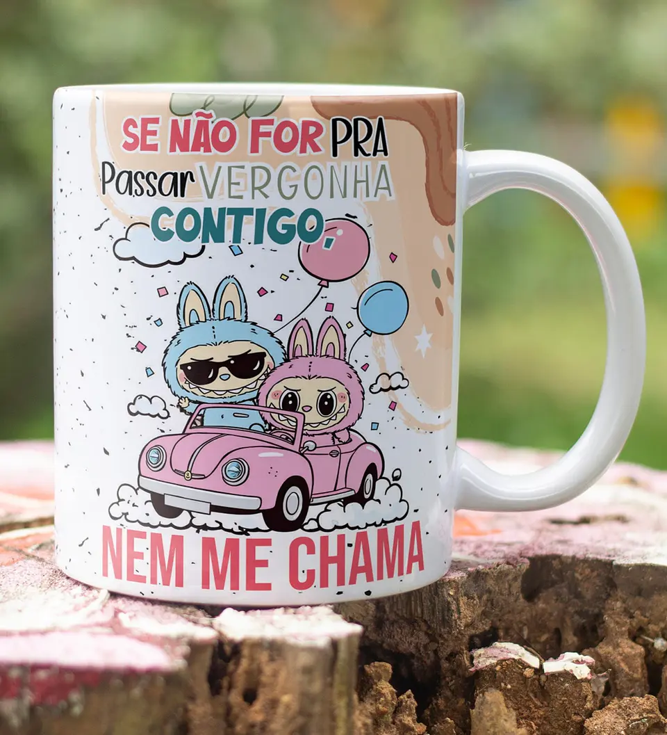 8 Artes para Caneca Labubu Frases Sarcásticas Arquivo Editável  5
