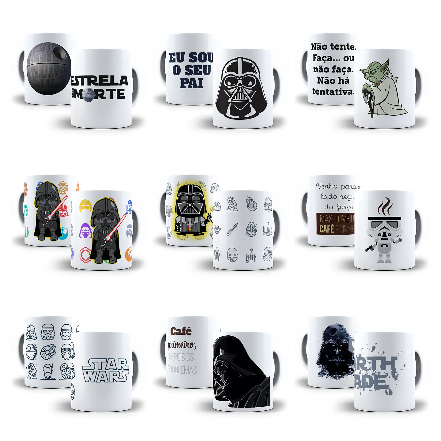 20 Artes para Caneca Star Wars Arquivo Editável  1