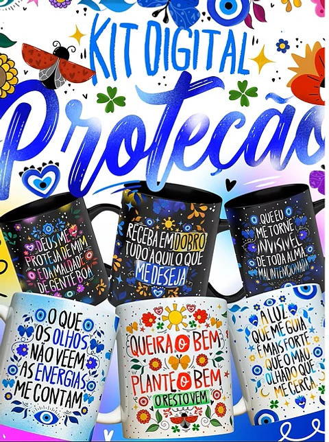 32 Artes para Caneca Olho Grego Proteção Arquivo em Jpg