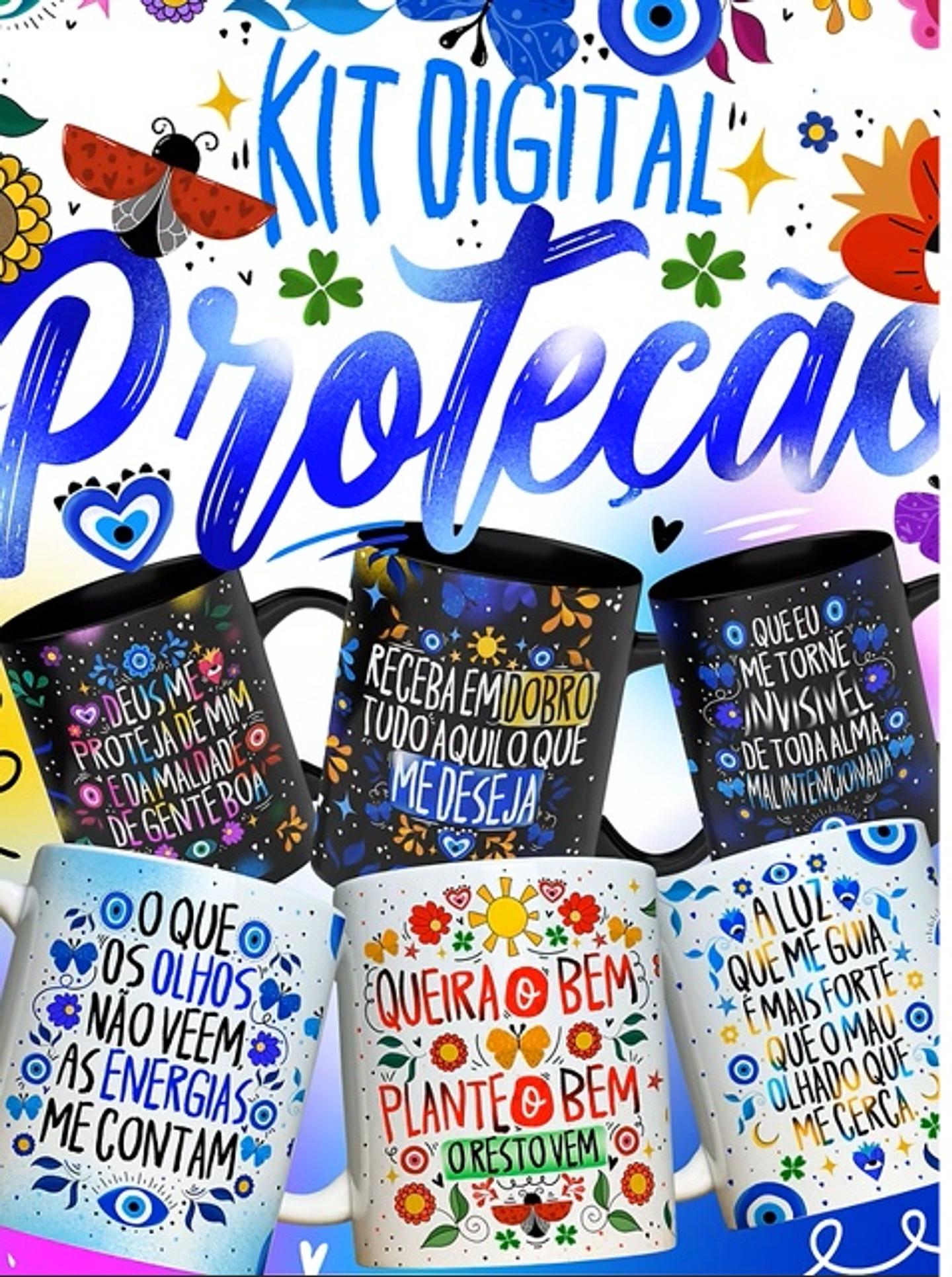 32 Artes para Caneca Olho Grego Proteção Arquivo em Jpg 1