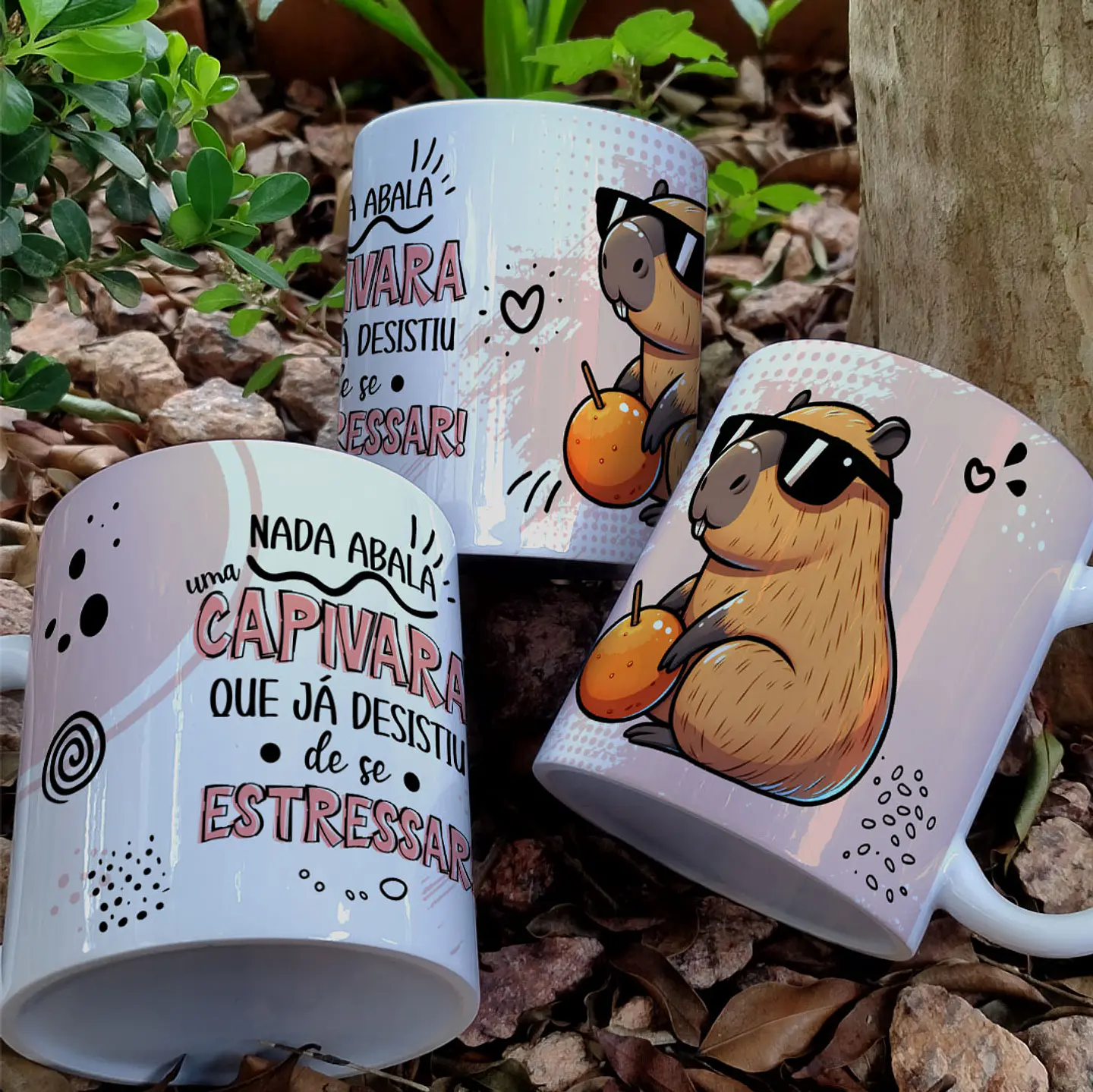 9 Artes para Caneca Frases Capivara Arquivo Editável 3