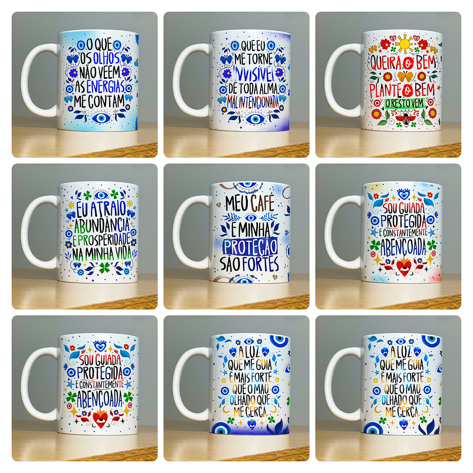 32 Artes para Caneca Olho Grego Proteção Arquivo em Jpg 2