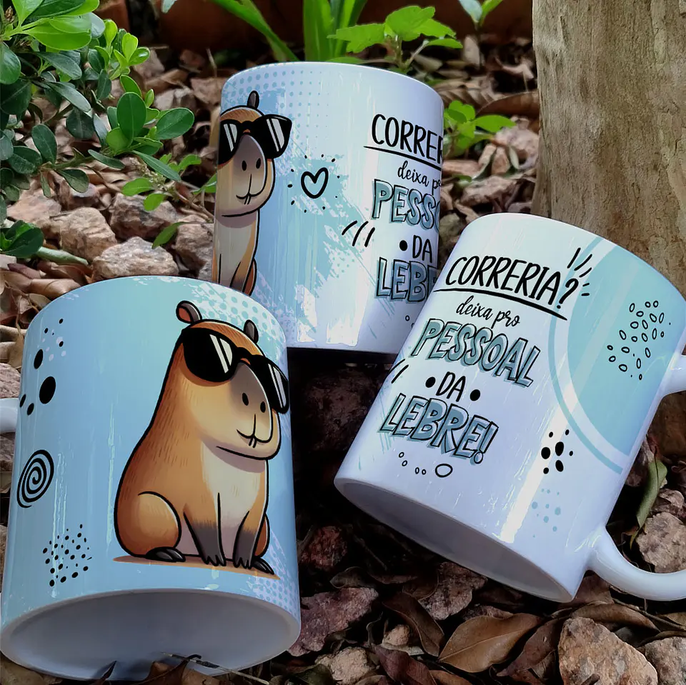 9 Artes para Caneca Frases Capivara Arquivo Editável 6