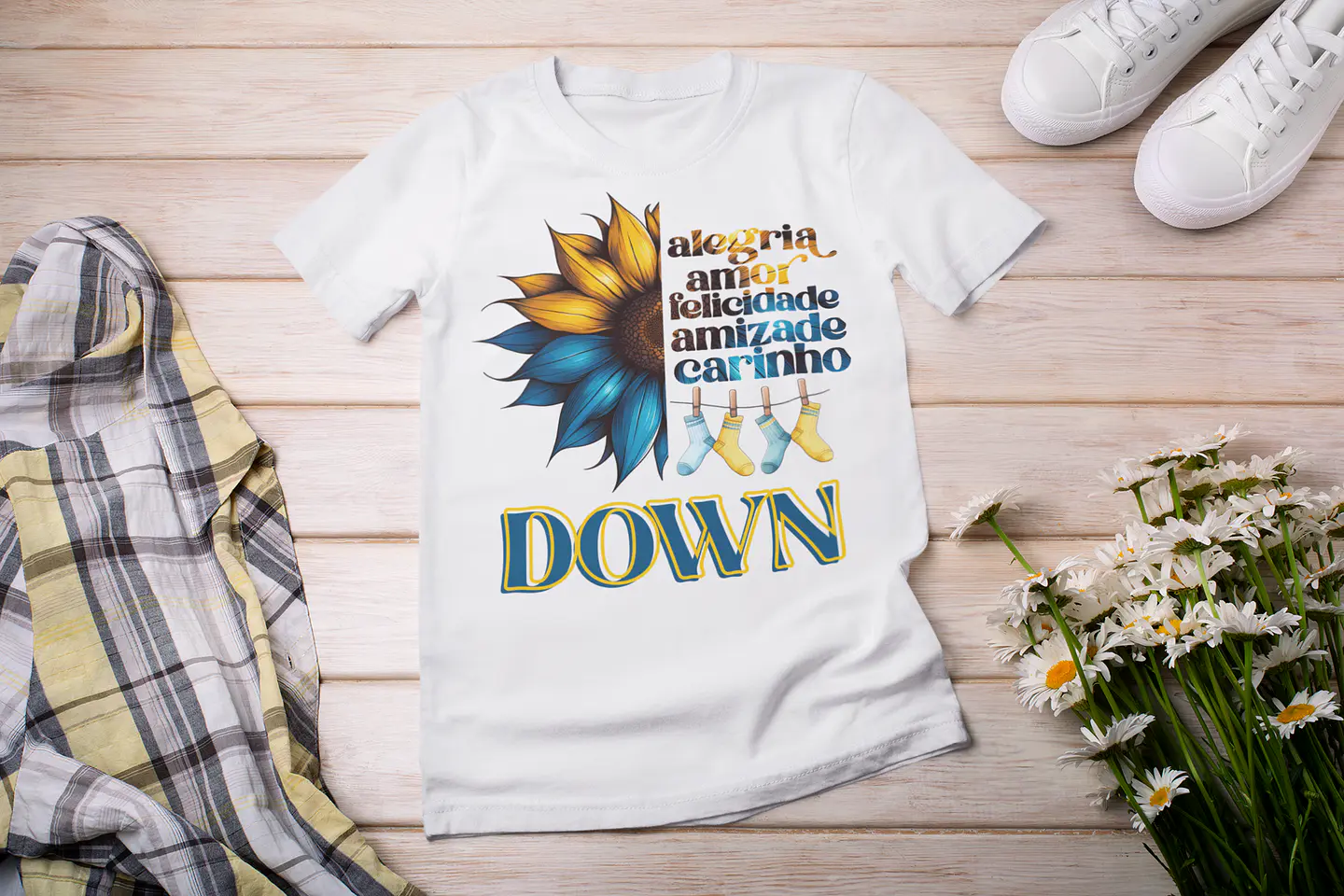 7 Artes Camisa Síndrome de Down Arquivo Editável  7