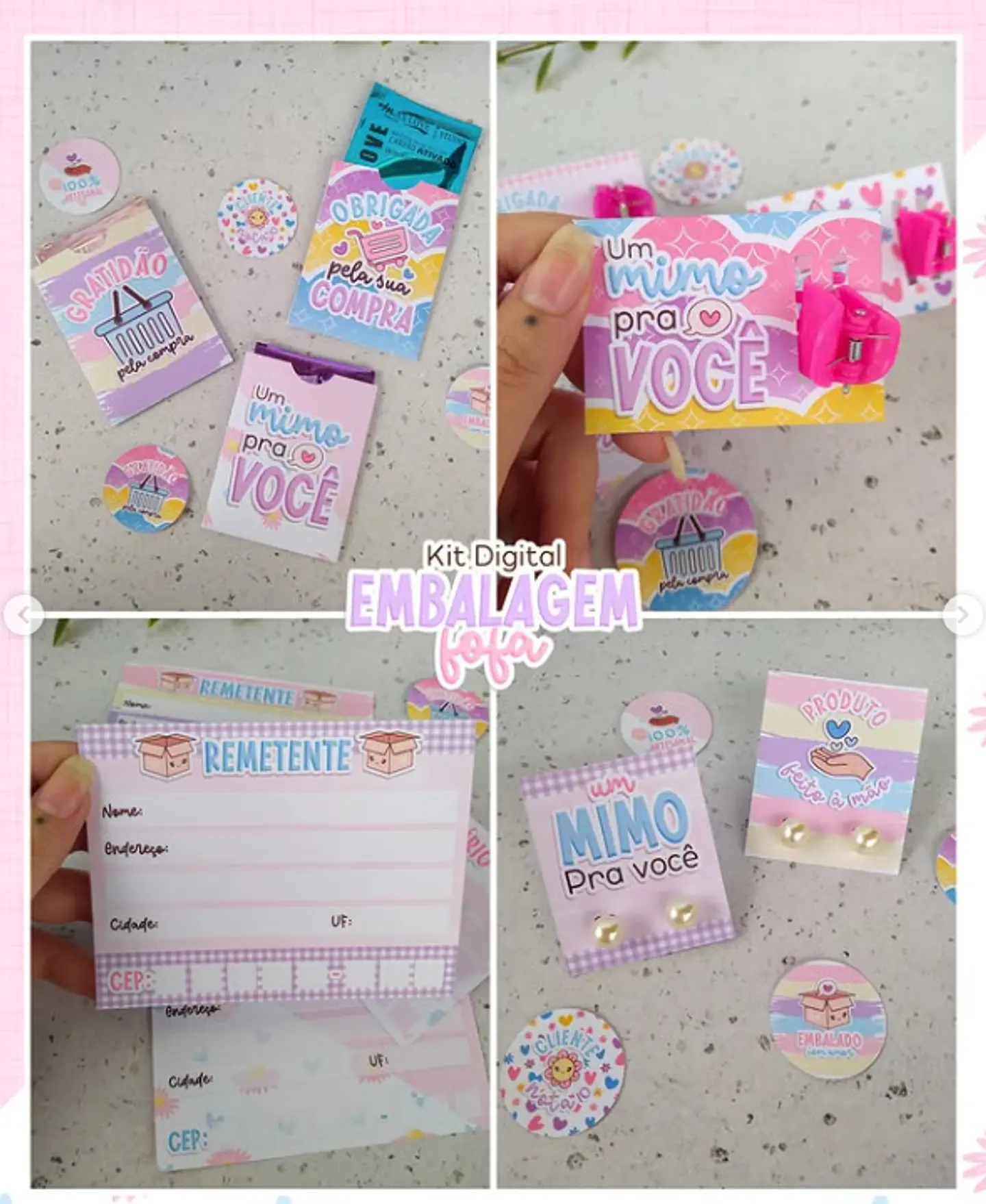 Arquivos prontos para Embalagem fofa Arquivo em Png 2