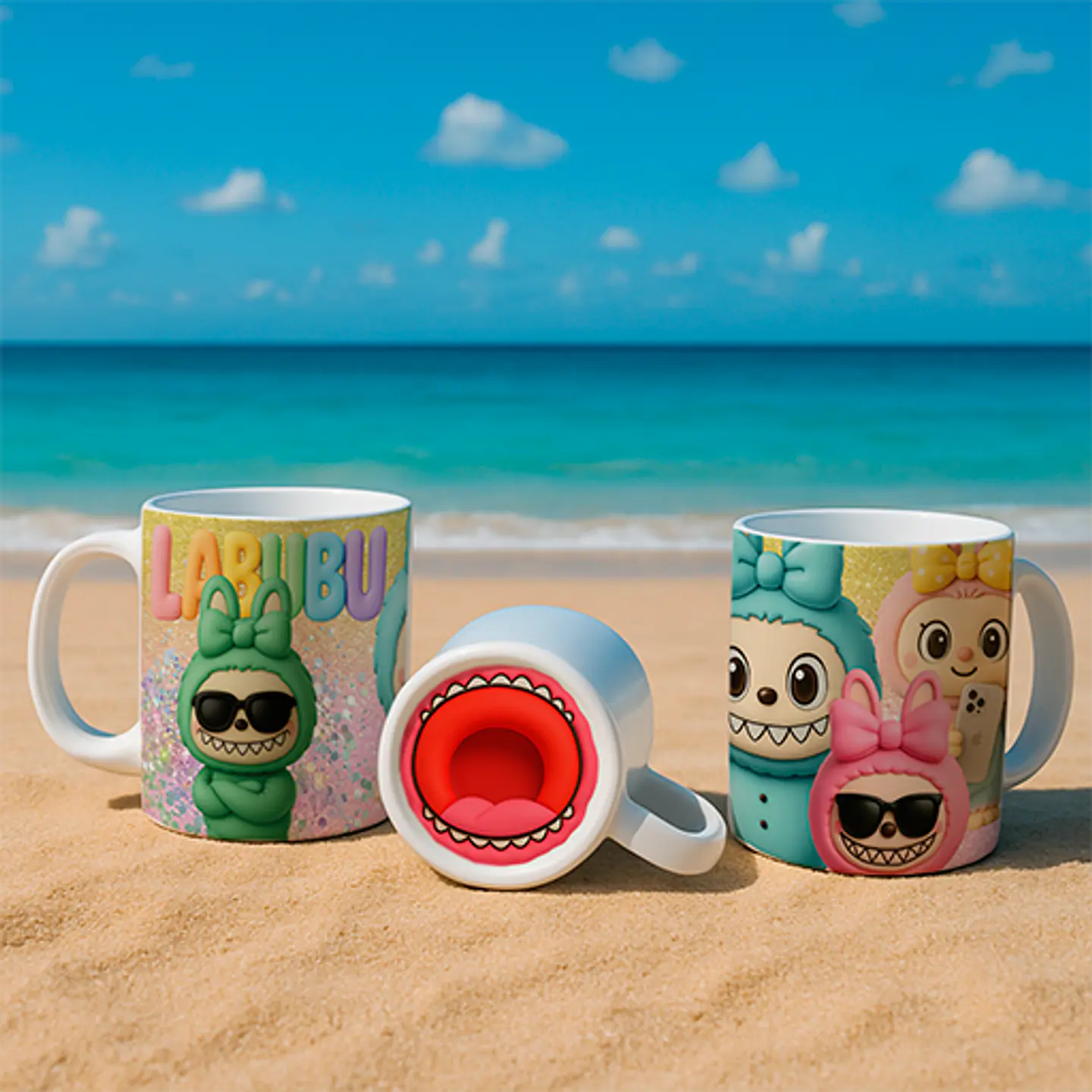 10 Artes para Caneca Labubu Bocão Arquivo Editável  3