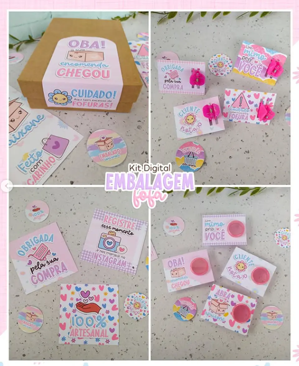 Arquivos prontos para Embalagem fofa Arquivo em Png 4