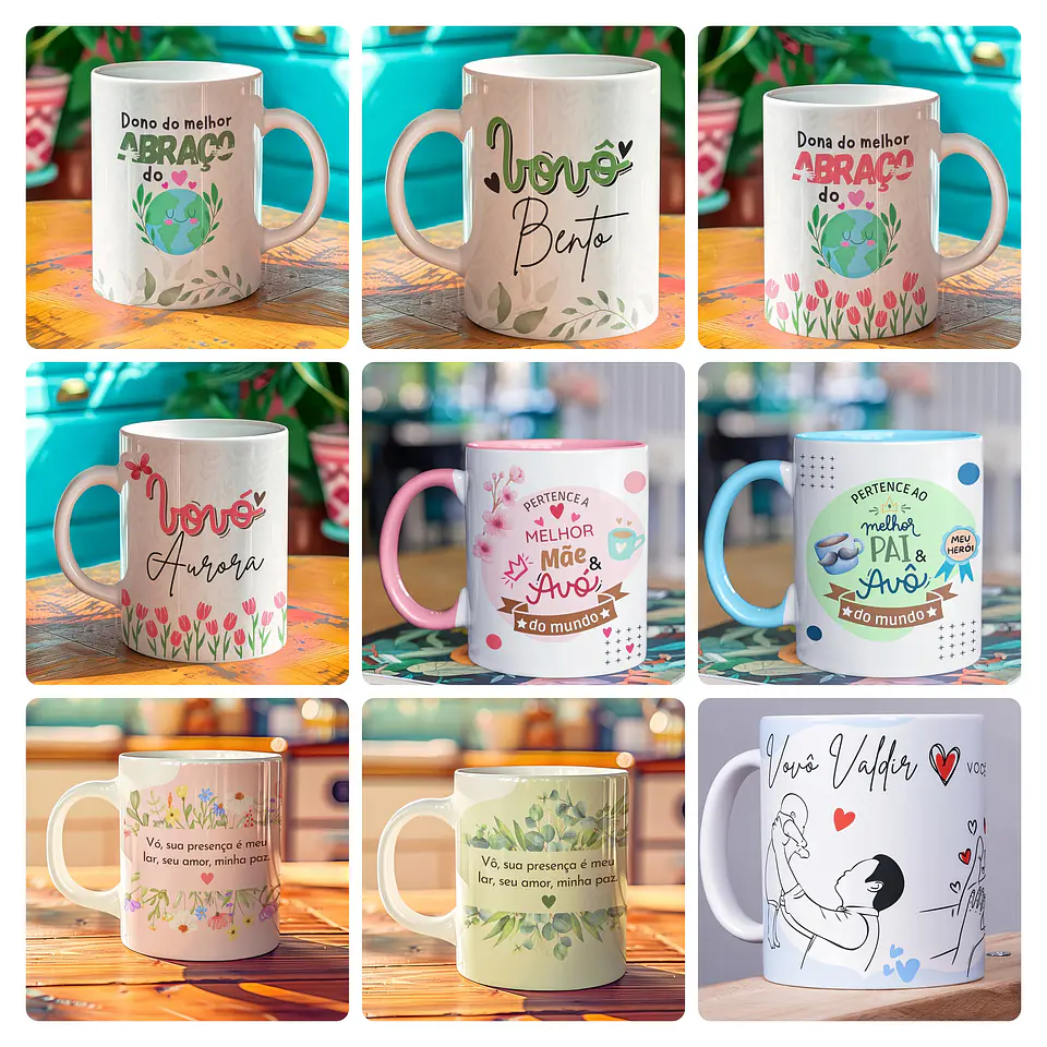11 Artes para Caneca Dia dos Avos Arquivo em Png  2
