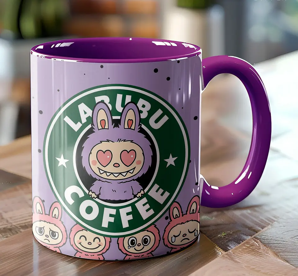 10 Artes para Caneca Labubu Starbucks Arquivo Editável  5