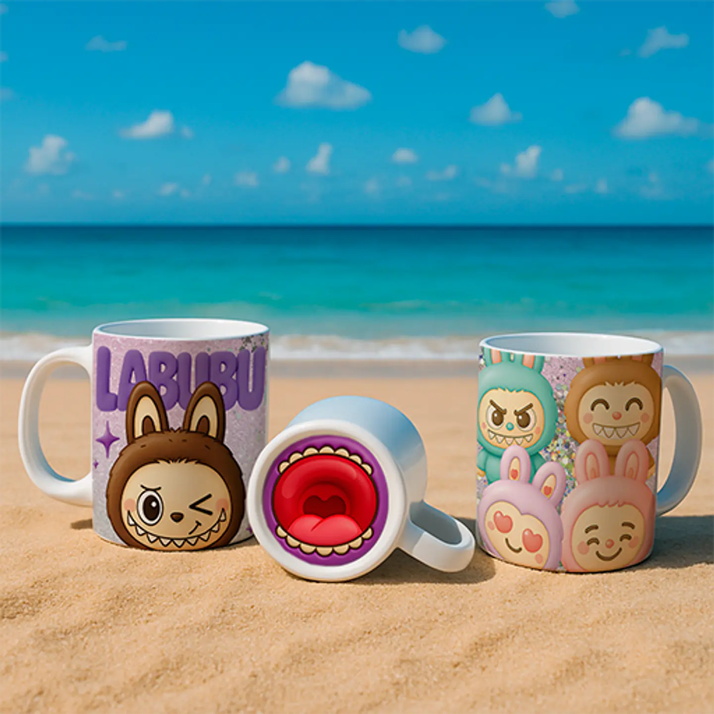 10 Artes para Caneca Labubu Bocão Arquivo Editável  7