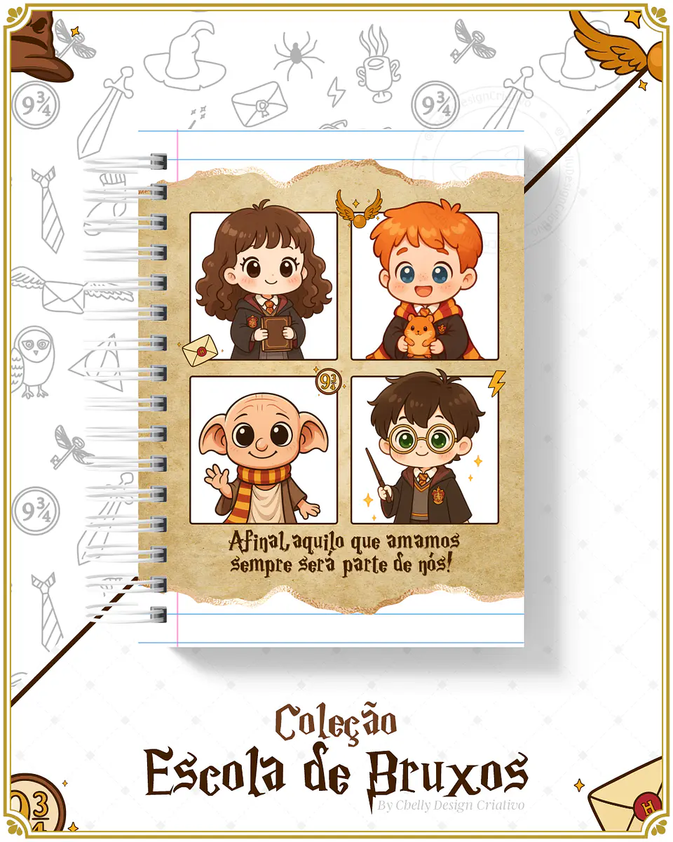 Arquivo Encadernação Harry Potter Coleção Escola de Bruxos Arquivo em Pdf  8