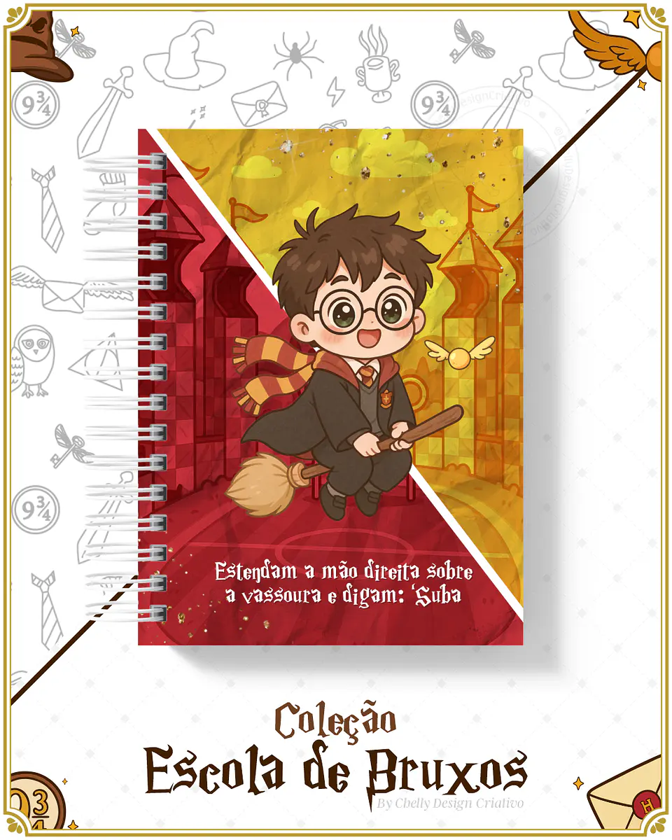 Arquivo Encadernação Harry Potter Coleção Escola de Bruxos Arquivo em Pdf  9