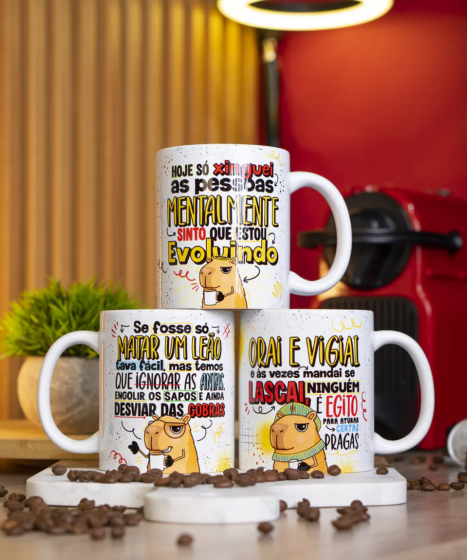 15 Artes para Caneca Capivaras Humoradas Arquivo em Png  2