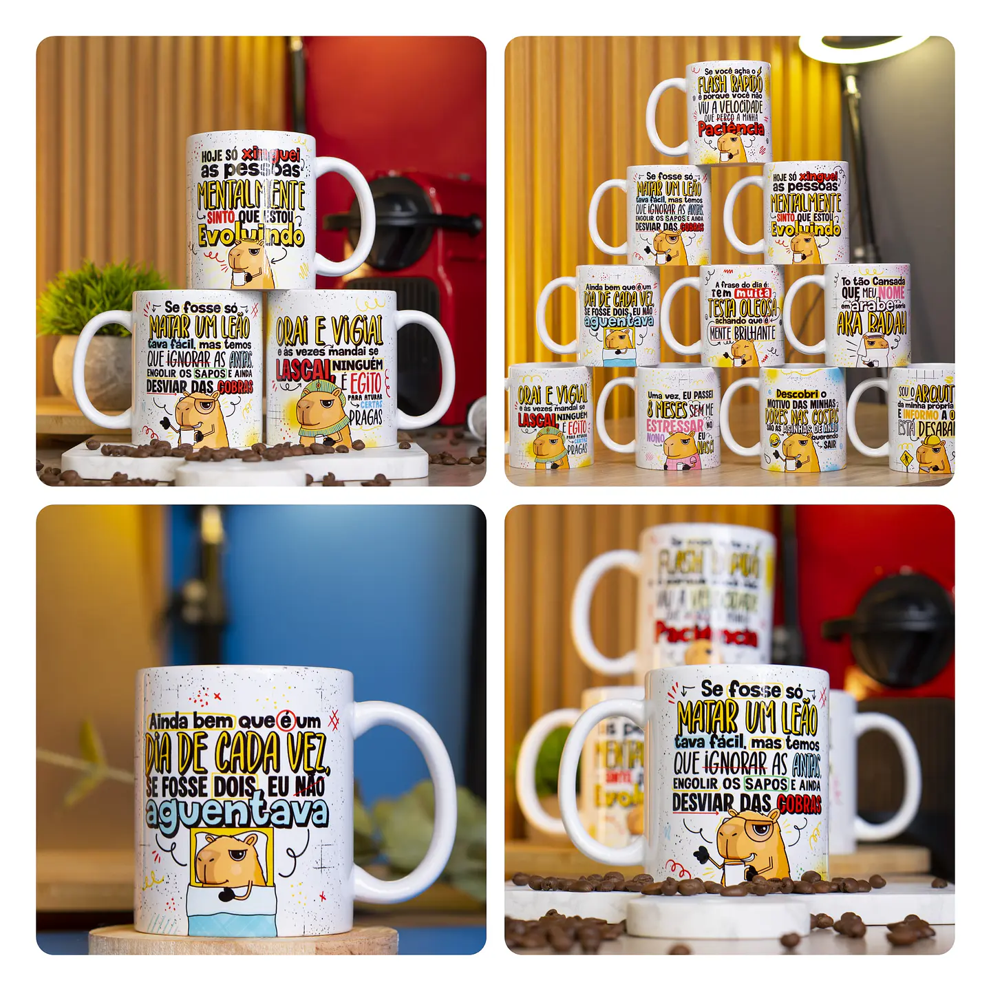 15 Artes para Caneca Capivaras Humoradas Arquivo em Png  4