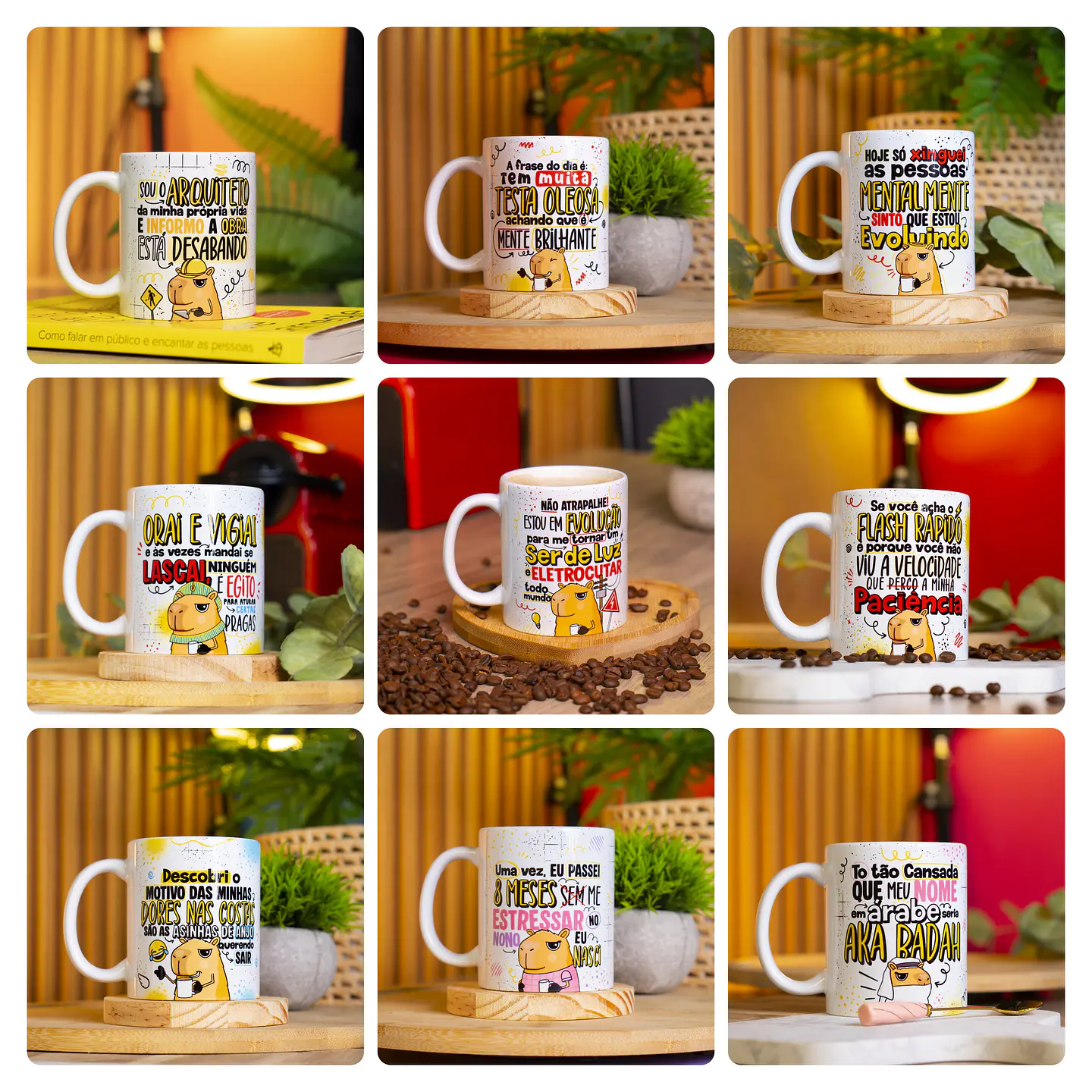 15 Artes para Caneca Capivaras Humoradas Arquivo em Png  5