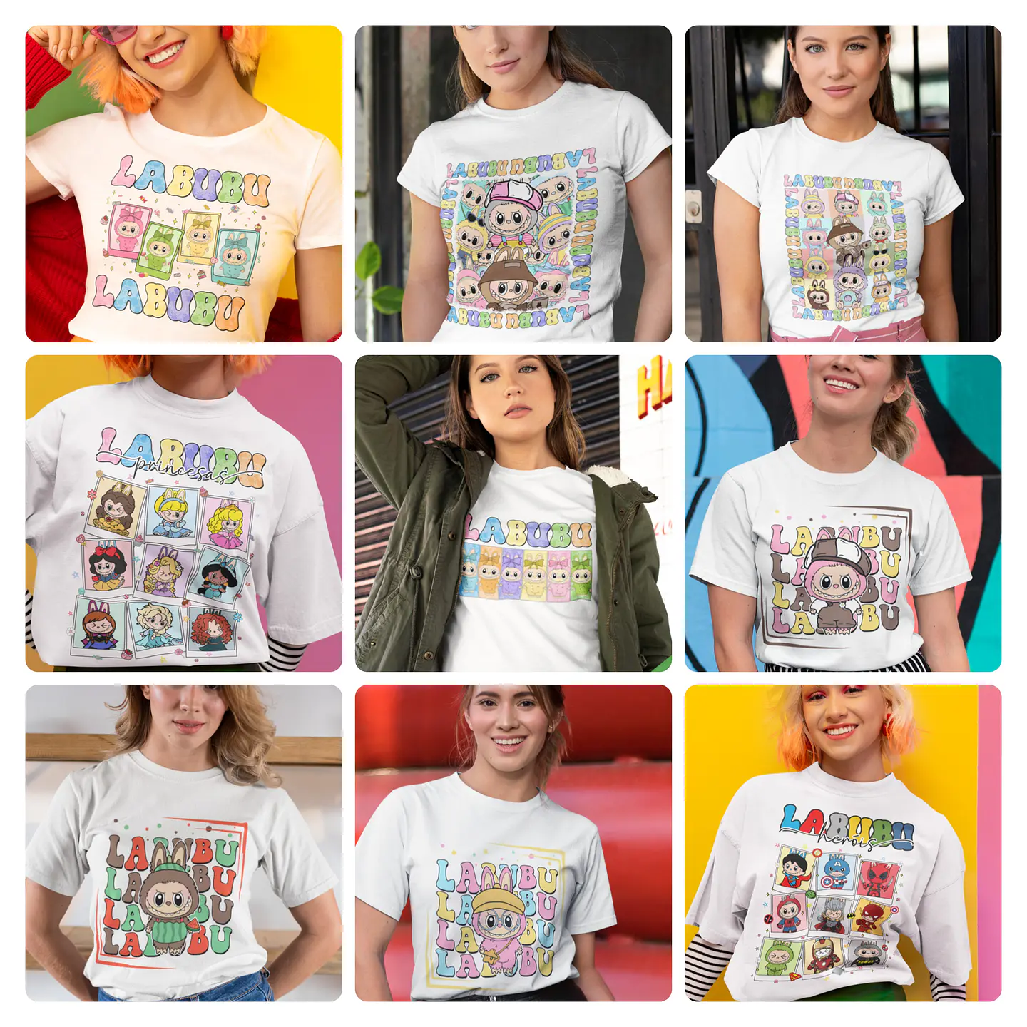 18 Artes para Camisa Labubu Arquivo Editável   2