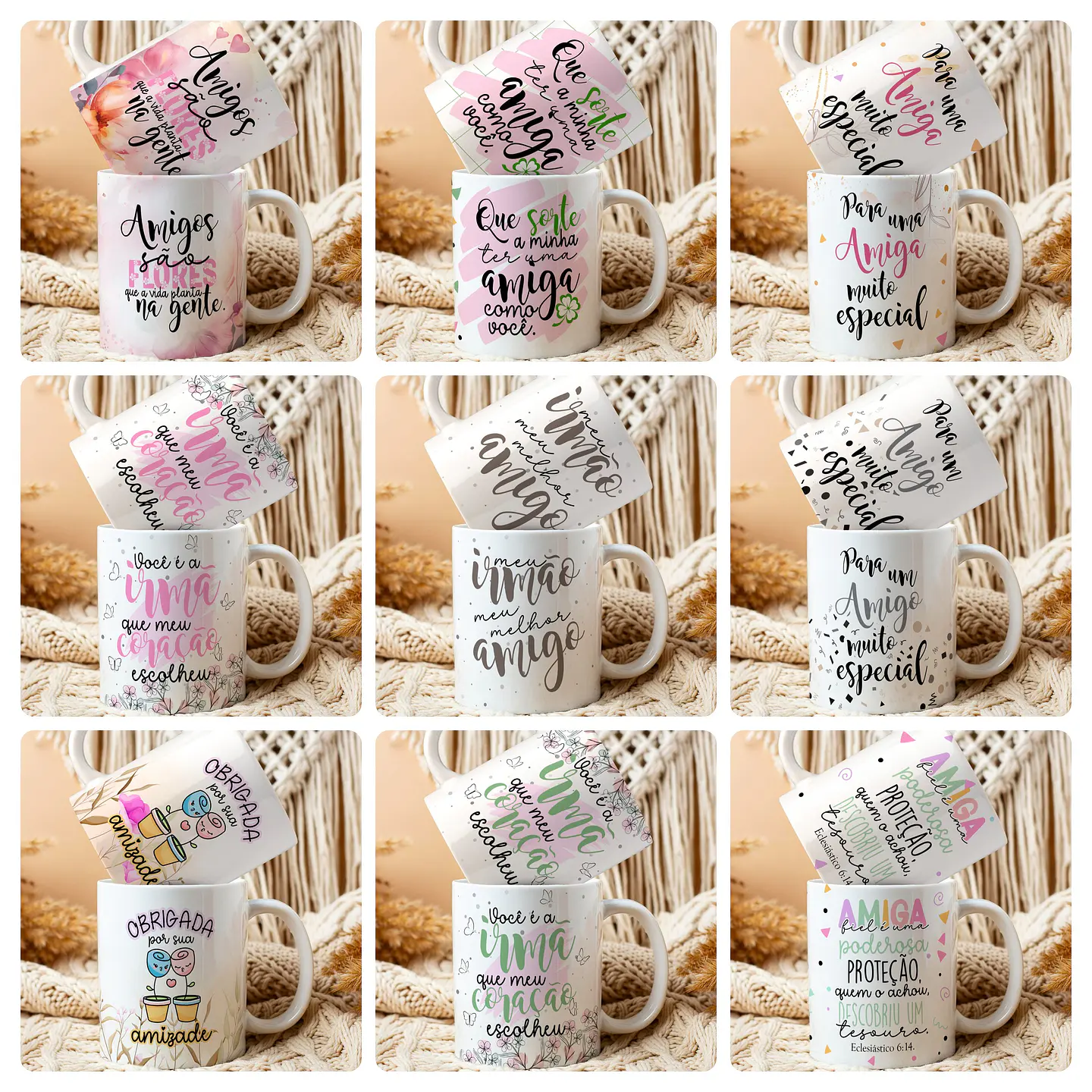 24 Artes para Caneca Amizade Arquivo editável 3