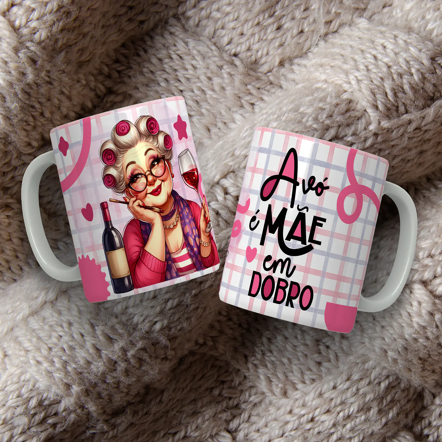 12 Artes para Caneca Avó é mãe em Dobro Arquivo Editável  9