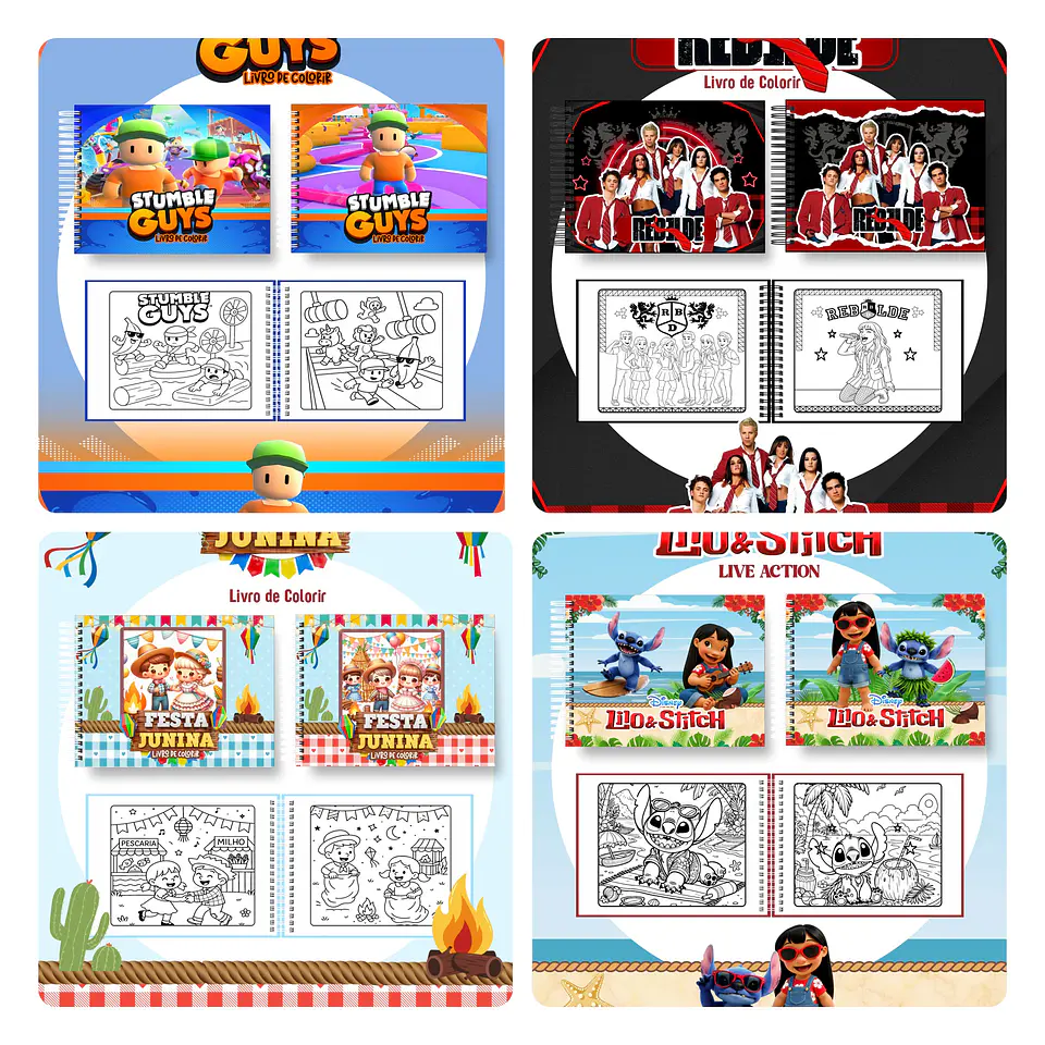 Arquivos Livros para Colorir Personagens Arquivo em Pdf  1