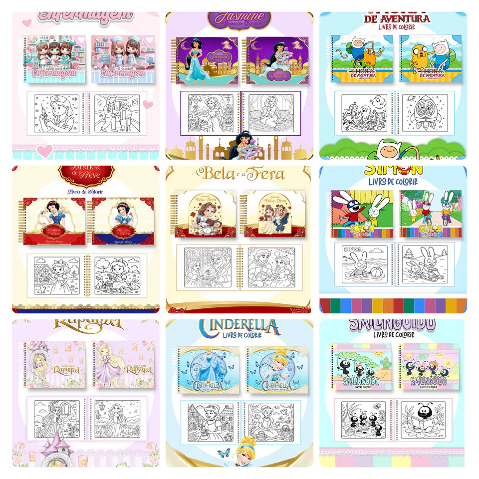 Arquivos Livros para Colorir Personagens Arquivo em Pdf  2