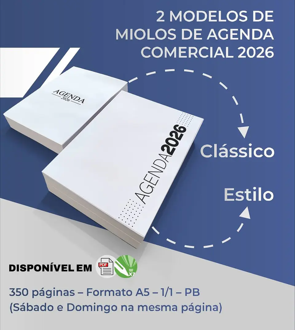 Arquivos Miolo de Agenda Comercial 2026 Arquivo Editável 3
