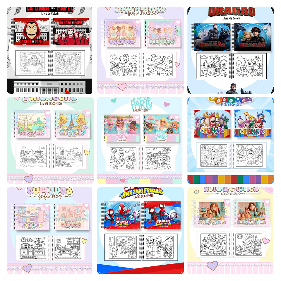 Arquivos Livros para Colorir Personagens Arquivo em Pdf  3