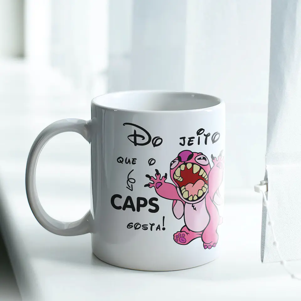Artes Caneca Stitch e Angel do Jeito que o Caps Gosta em Png  1