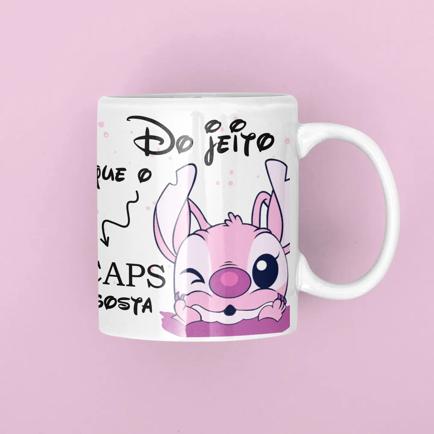 Artes Caneca Angel do Jeito que o Caps Gosta Rosa em Png 2