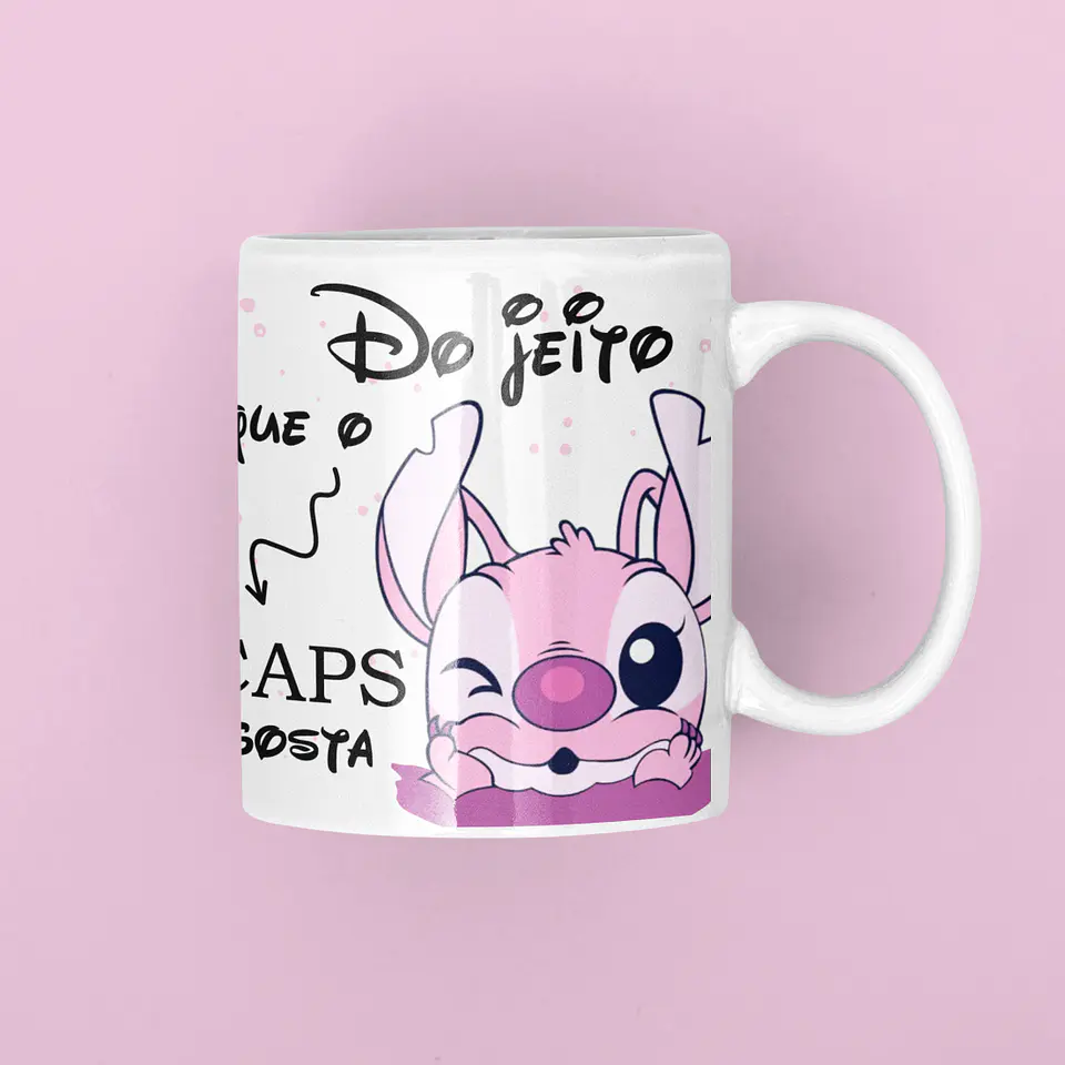 Artes Caneca Angel do Jeito que o Caps Gosta Rosa em Png 2