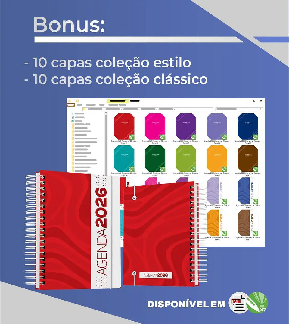 Arquivos Miolo de Agenda Comercial 2026 Arquivo Editável 4