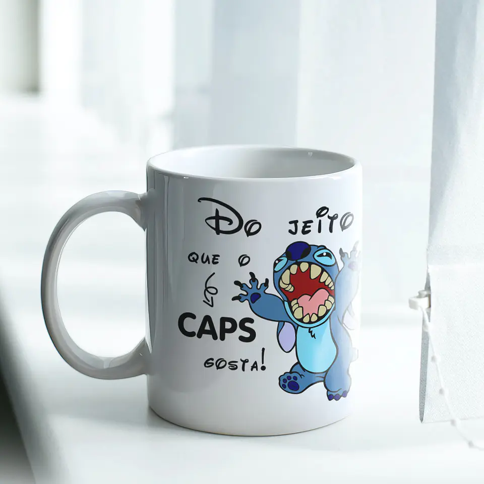 Artes Caneca Stitch e Angel do Jeito que o Caps Gosta em Png  2