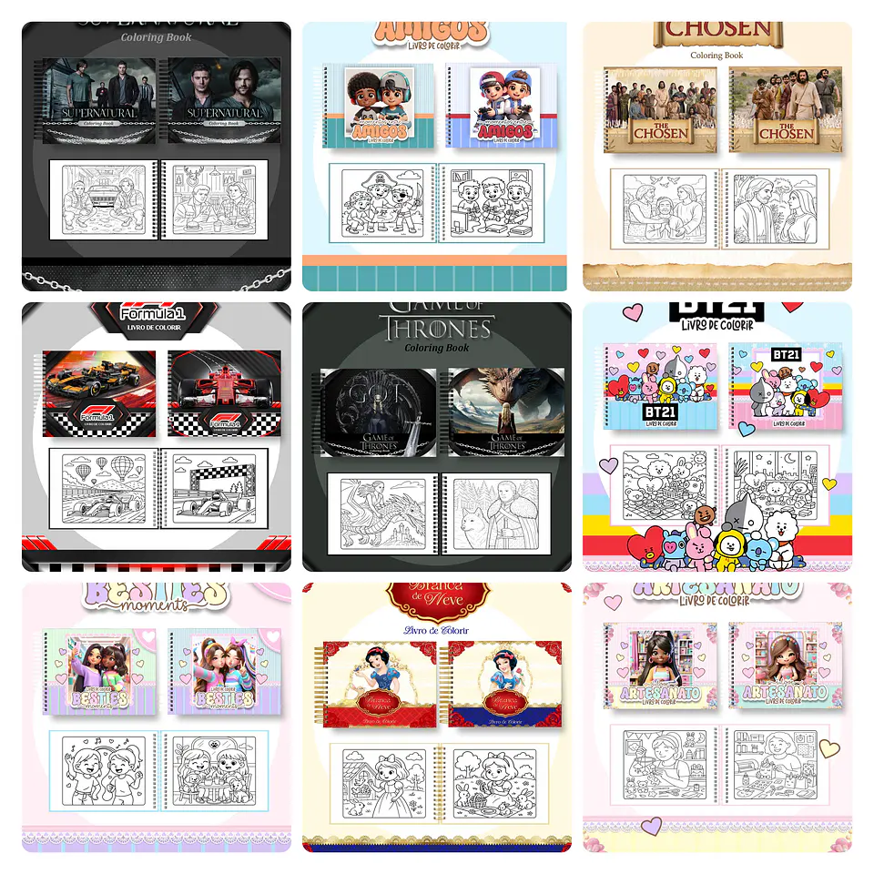 Arquivos Livros para Colorir Personagens Arquivo em Pdf  4