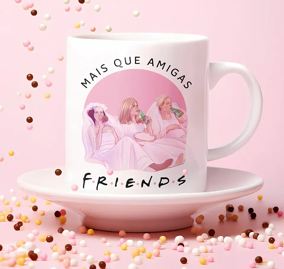 Artes Caneca Mais que amigas, Friends Png 1