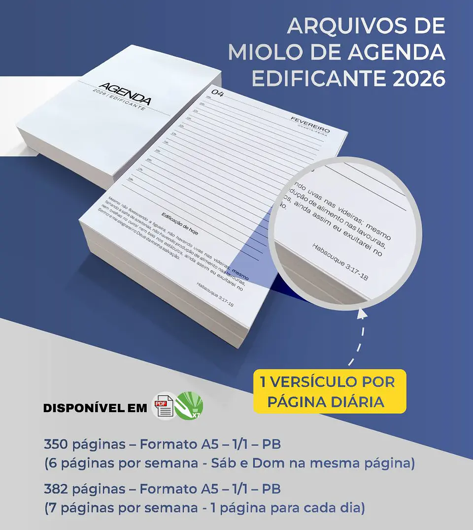 Arquivo Agenda Edificante Gospel 2026 Arquivo Editável  2