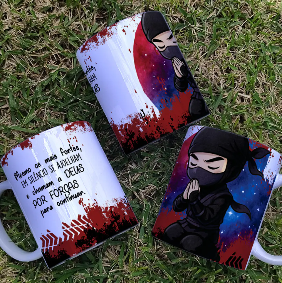 4 Artes para Caneca Religiosa Força Que Vem do Alto Arquivo Editável  1