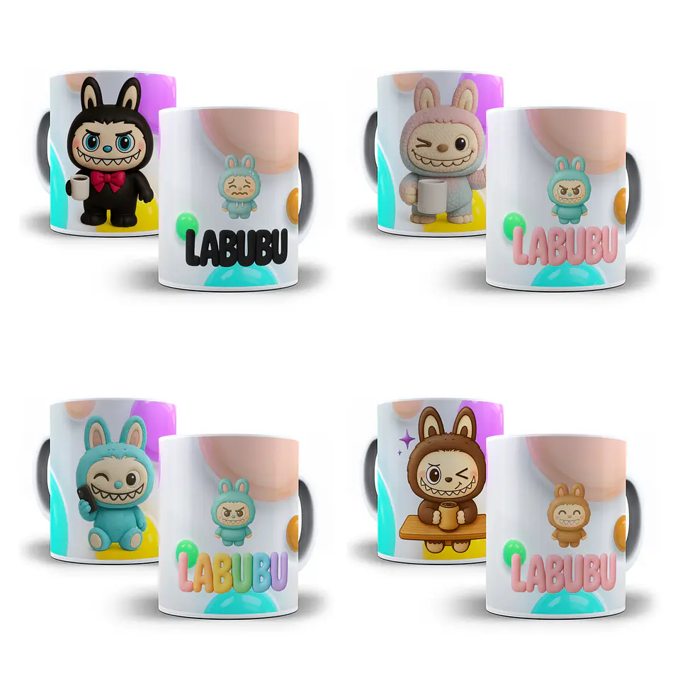 12 Artes para Caneca Labubu Arquivo em Jpg  2