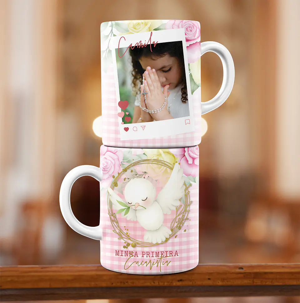 6 Artes para Caneca Primeira Eucaristia Arquivo Editavel 3