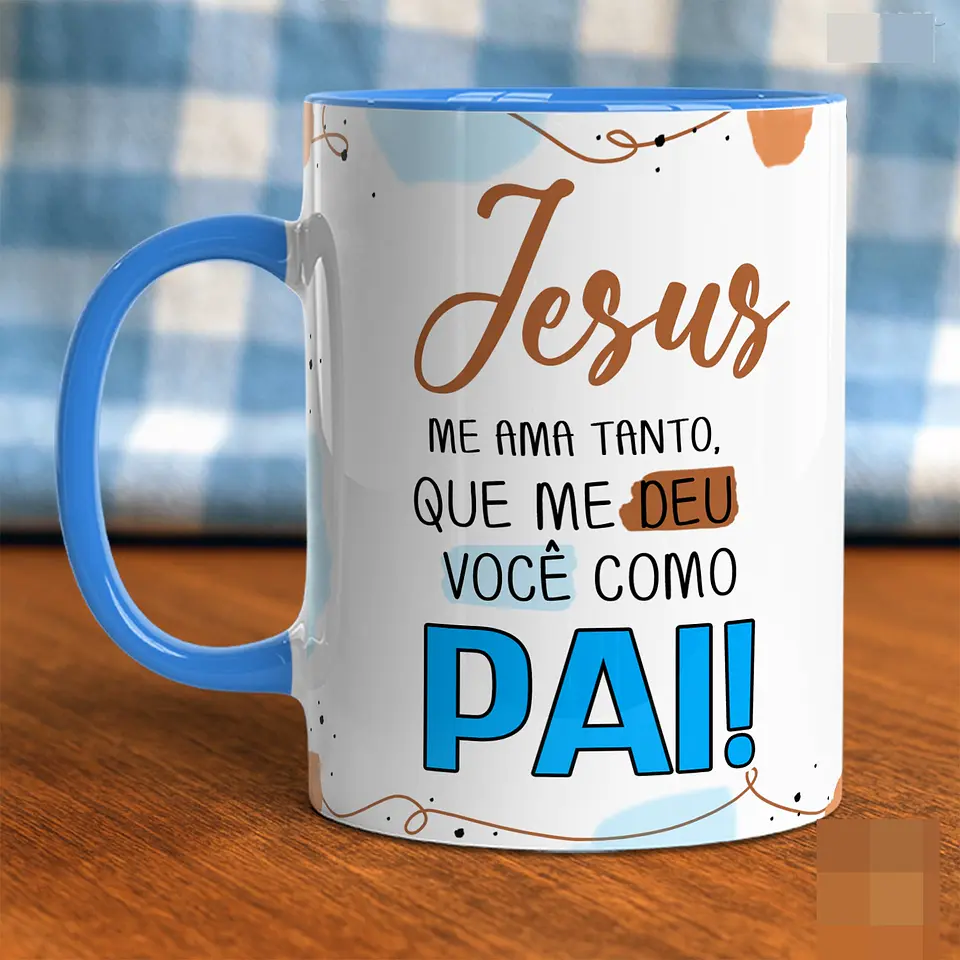 8 Artes para Caneca Dia dos Pais Papai, Meu exemplo de FÉ em Jpg  3