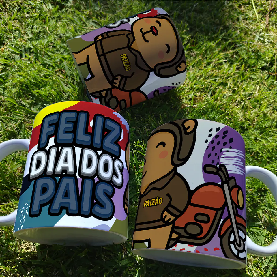 10 Artes para Caneca Dia dos Pais Capivara Arquivo Editável  12