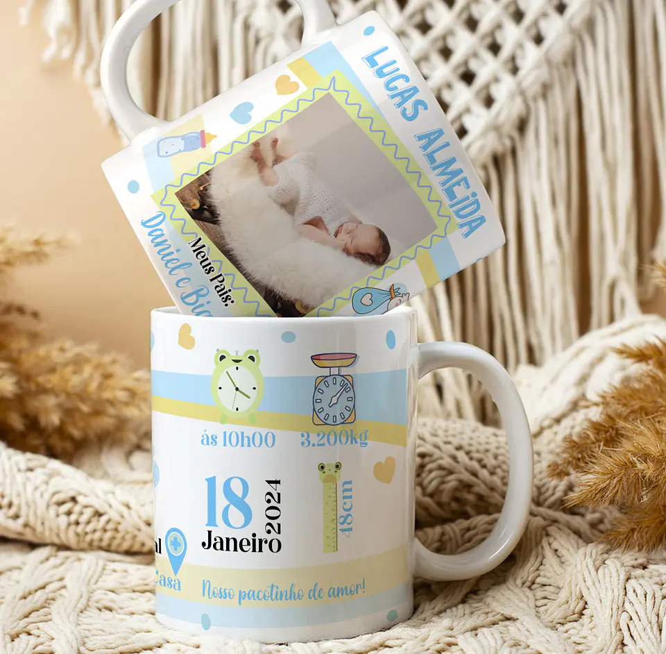 10 Artes para Caneca Nascimento Arquivo Editável  2