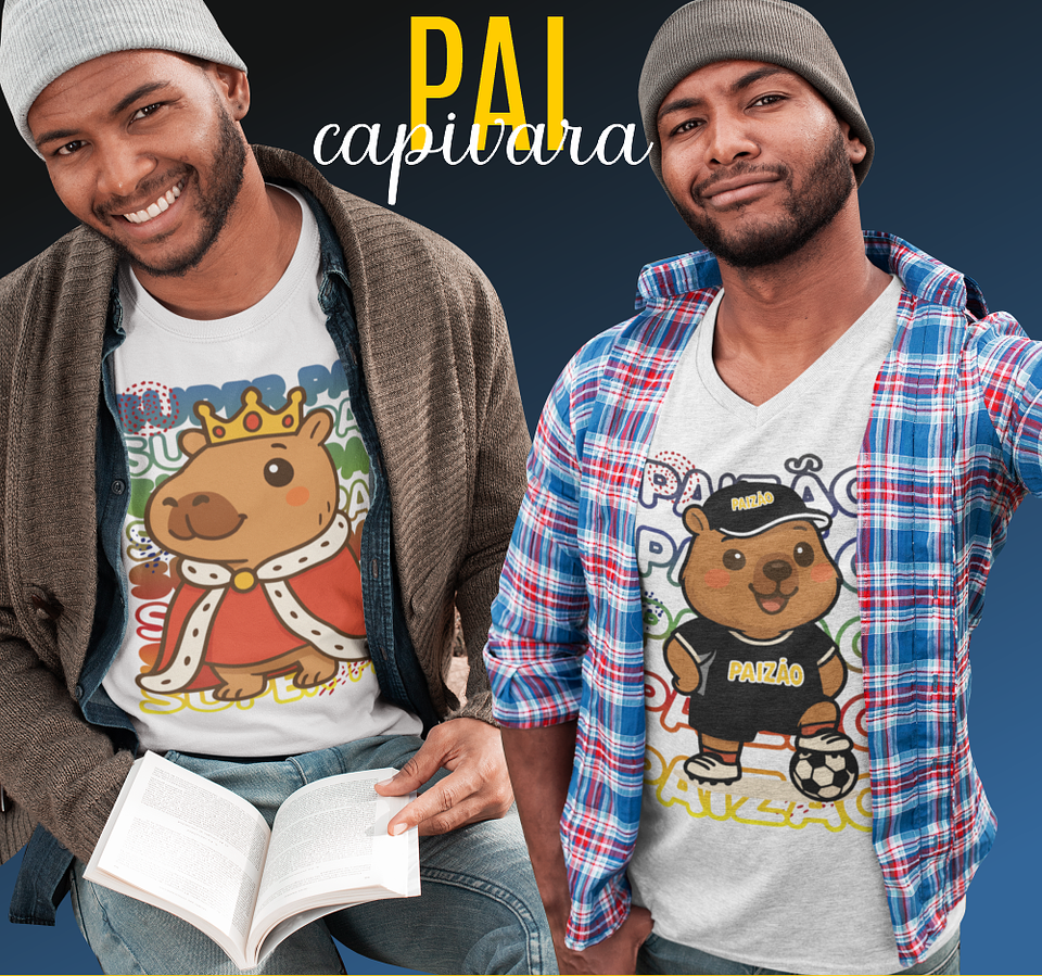 10 Artes para Camisa Dia dos Pais  Capivara Arquivo em Png 3